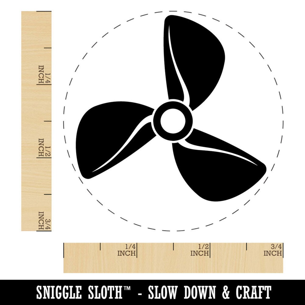 Propeller Boat Plane Aviation Pilot Fan Wing Blade Self-Inking Rubber Stamp